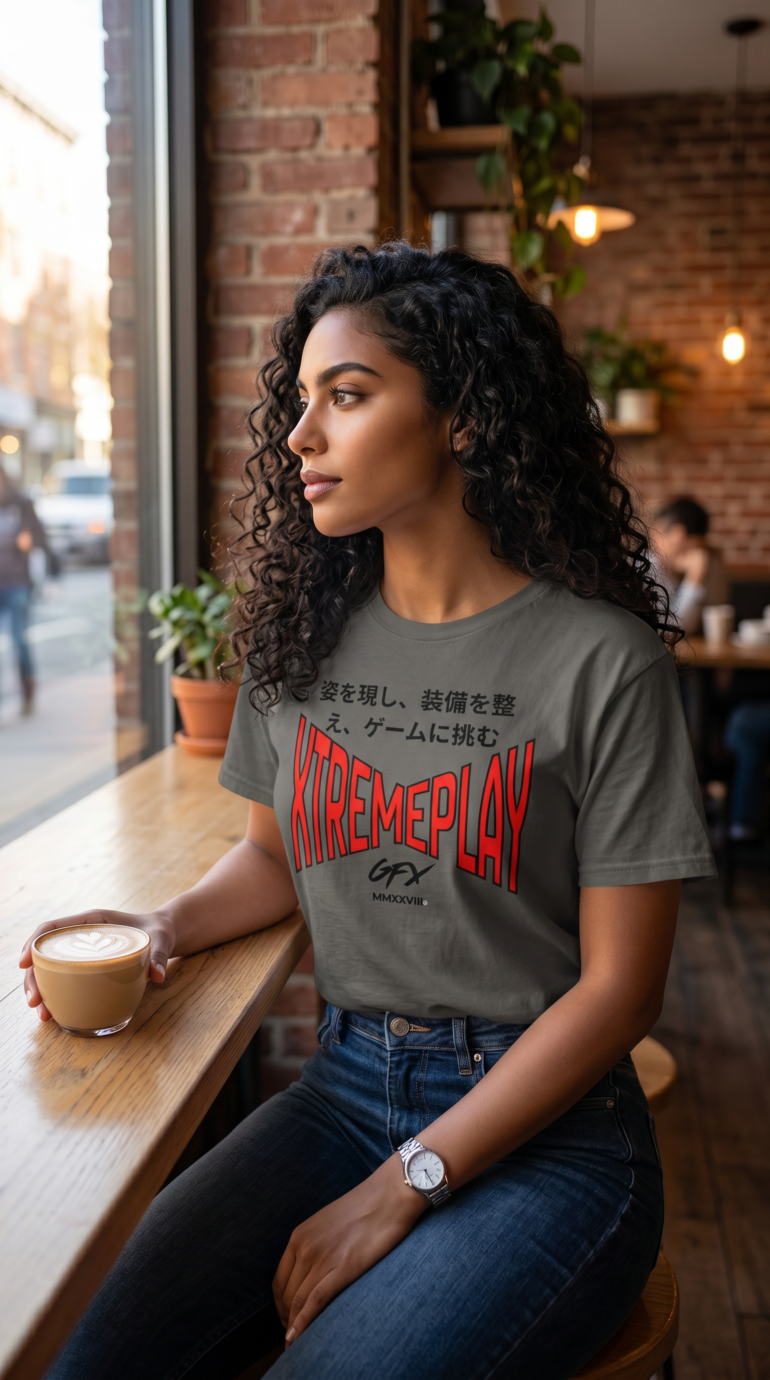 Generated by Modelfy for XTREME PLAY JAPENESE LETTERING Short-Sleeve Unisex T-Shirt