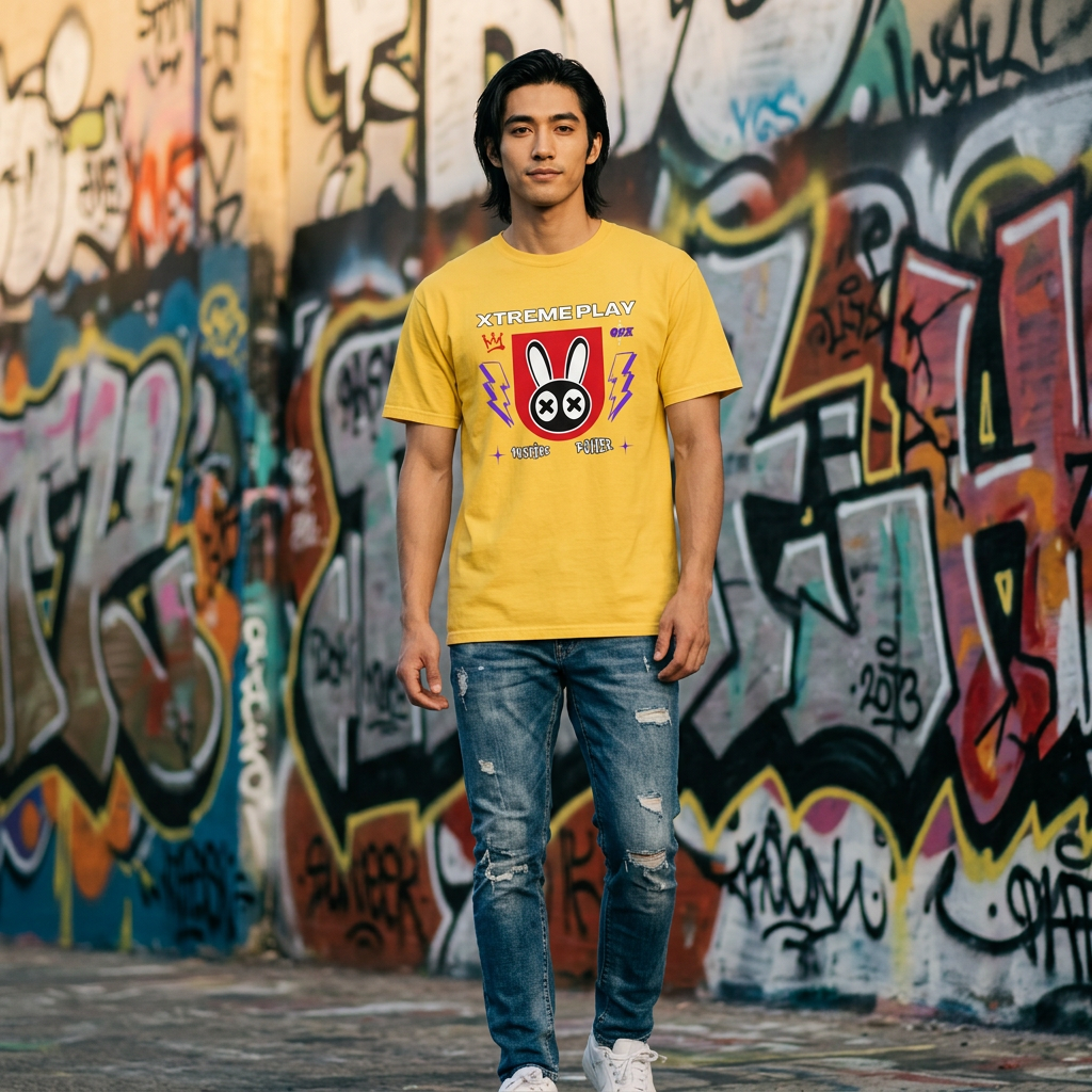 Generated by Modelfy for XTREME PLAY POWER BUNNY Short-Sleeve Unisex T-Shirt