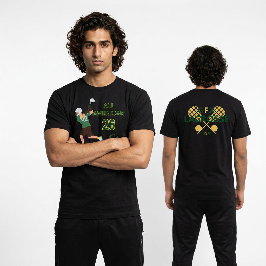 Generated by Modelfy for XTREME PLAY ALL AMERICAN LACROSS SGG Short-Sleeve Unisex T-Shirt