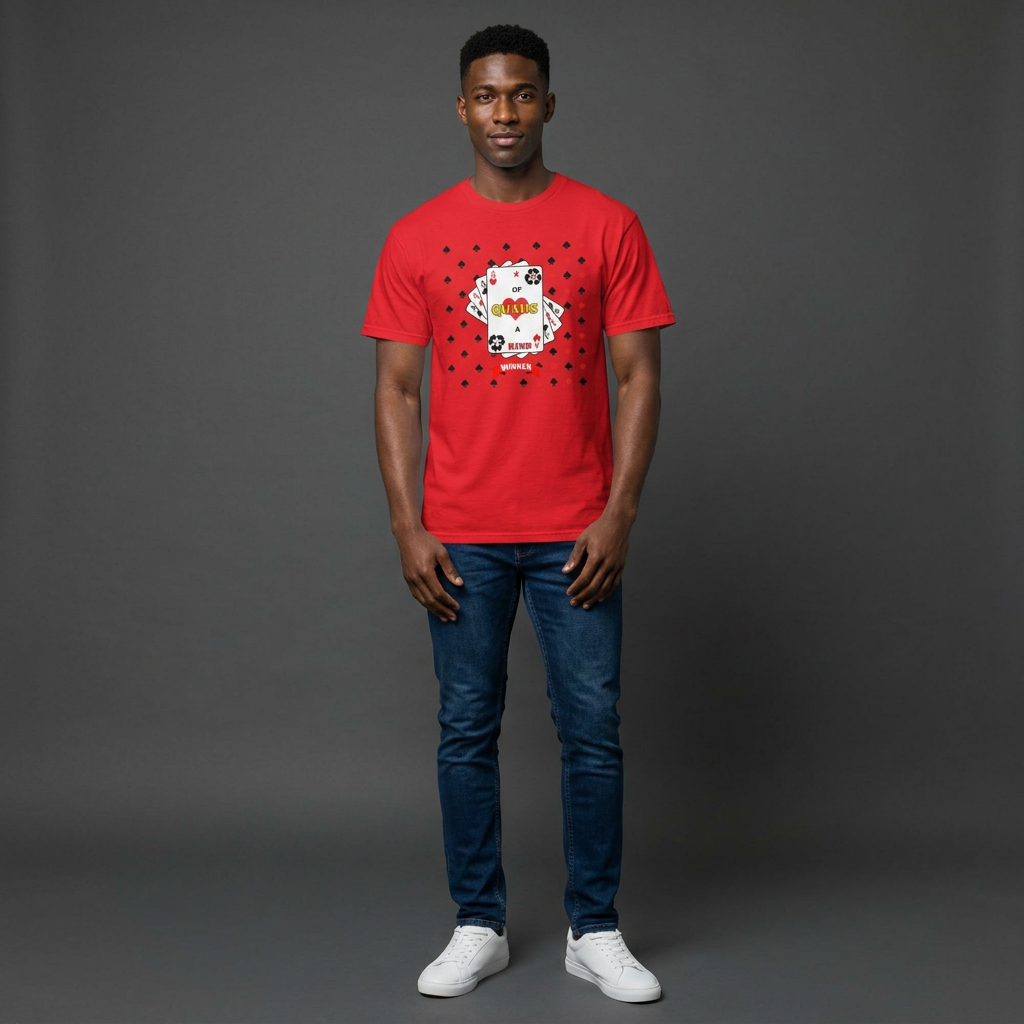 Generated by Modelfy for GFX CASINO 4 OF A KIND Short-Sleeve Unisex T-Shirt
