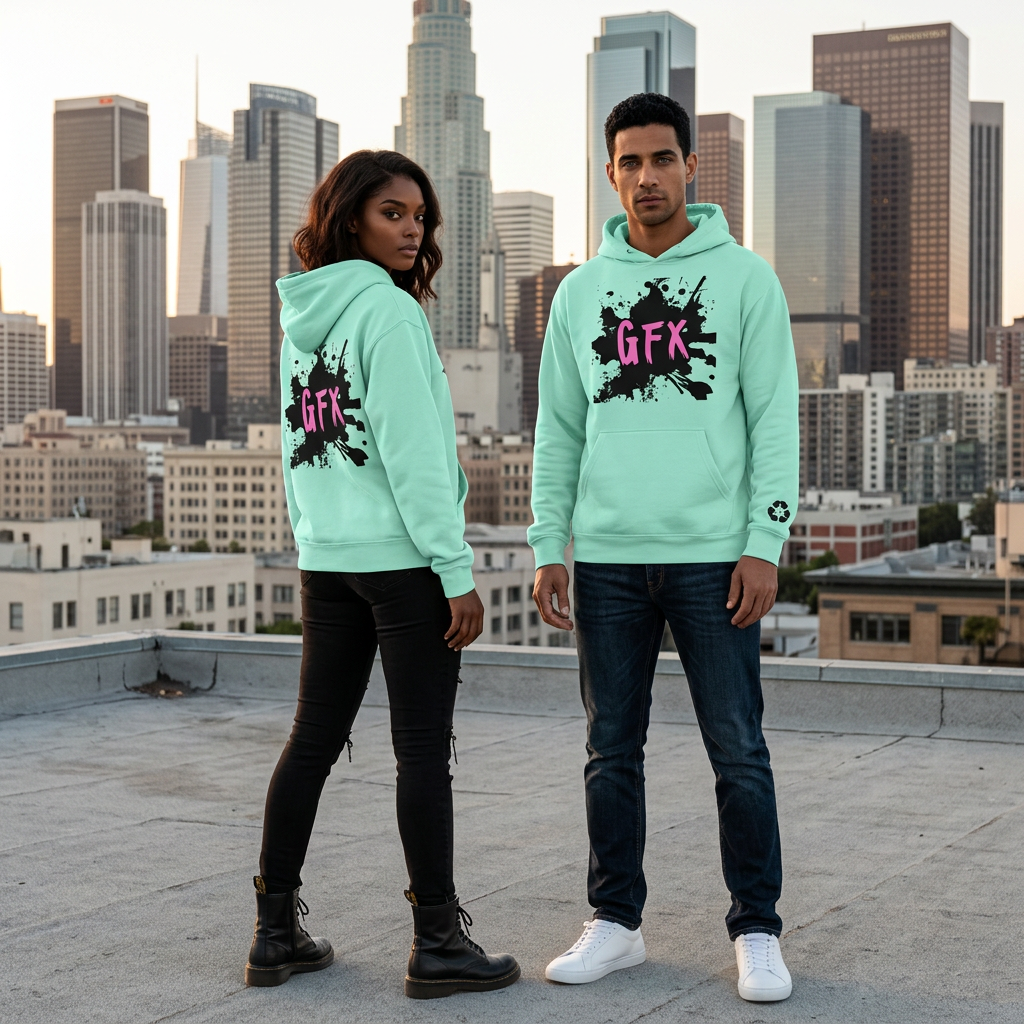 Generated by Modelfy for GFX BITTER SWEET Unisex midweight hoodie