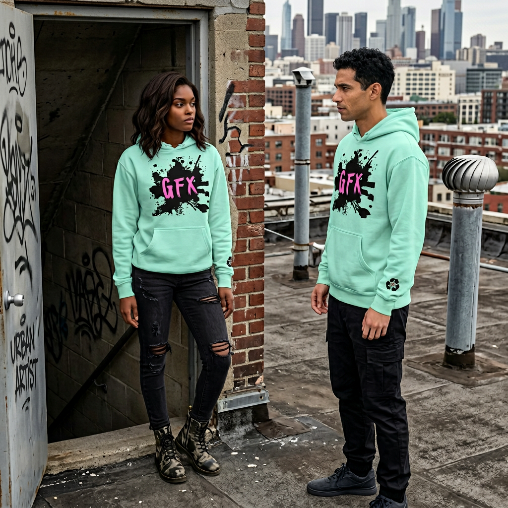 Generated by Modelfy for GFX BITTER SWEET Unisex midweight hoodie