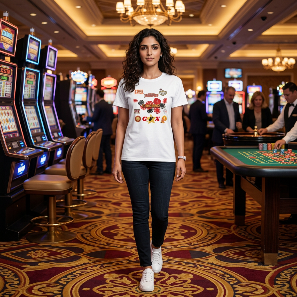 Generated by Modelfy for GFX CASINO MANIA Short-Sleeve Unisex T-Shirt