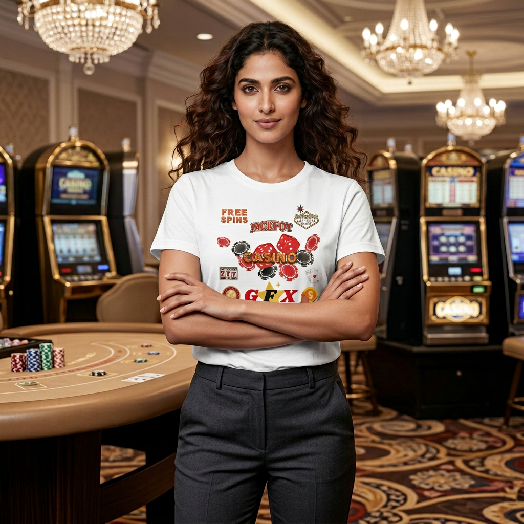 Generated by Modelfy for GFX CASINO MANIA Short-Sleeve Unisex T-Shirt