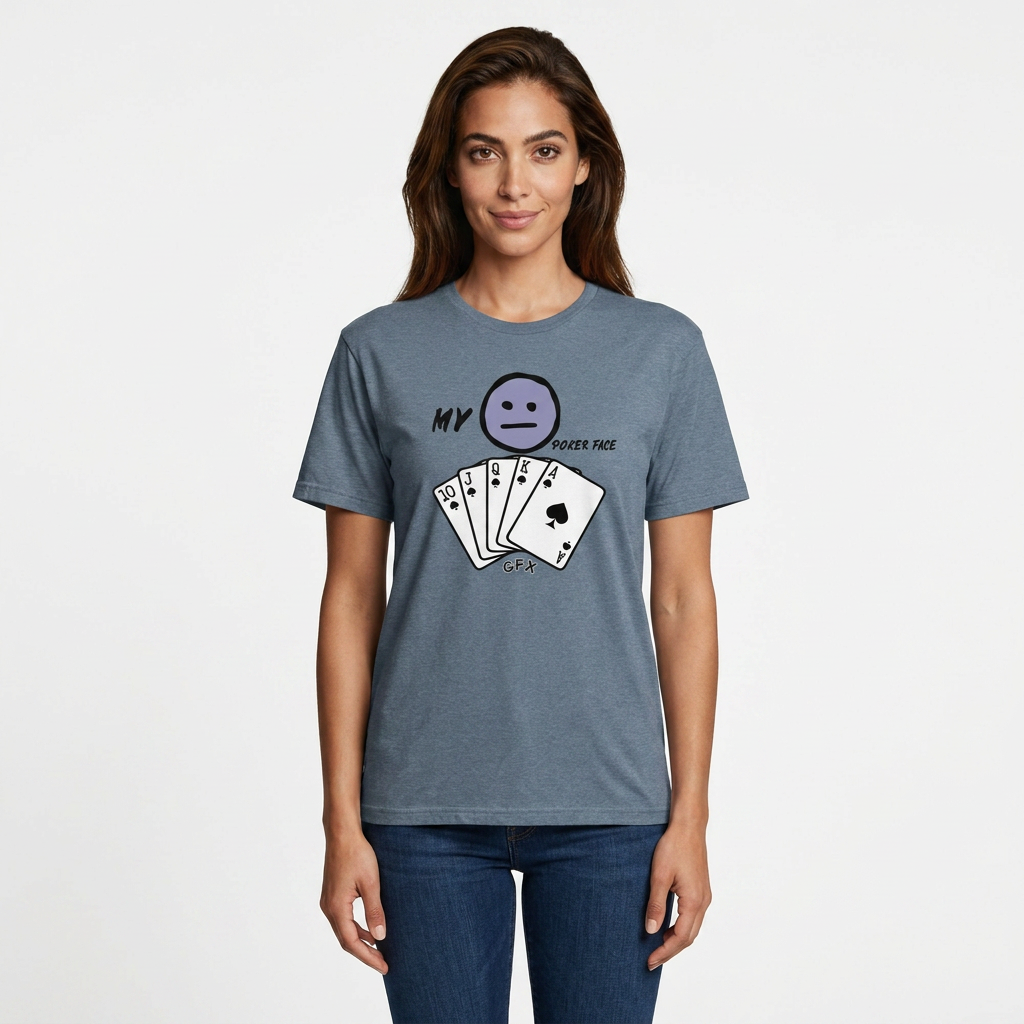 Generated by Modelfy for GFX MY POKER FACE Short-Sleeve Unisex T-Shirt